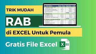 Cara Membuat RAB di Excel Gratis Mudah Cepat