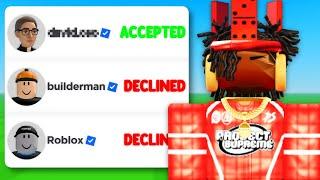 I Sent A Friend Request To 100 Roblox Admins