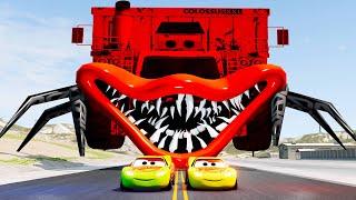 Epic Escape | Colosus Red XXL Car Eater | Lightning McQueen vs. Colosus XXL | BeamNG.Drive