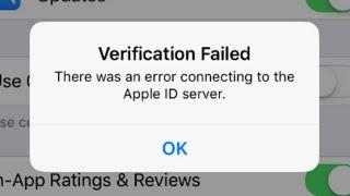 Verification Failed There Was an Error Connecting to the Apple ID Server | iPhone & iPad