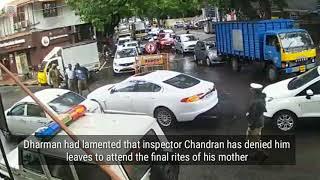 WATCH: Chennai traffic cop pushes down 'escaping' colleague from running motorbike