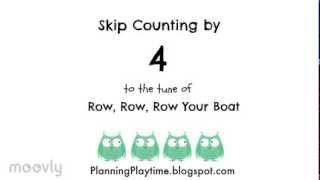 Skip Counting by 4s - To Row, row, row your Boat