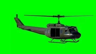 HUEY HELICOPTER LANDING AND TAKE OFF HD green screen