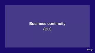 Business continuity (BC) - Cyberiom