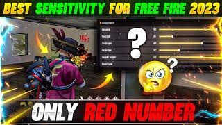 ONLY RED NUMBERS (2023) BEST SENSITIVITY FOR FREE FIRE || GARENA FREE FIRE