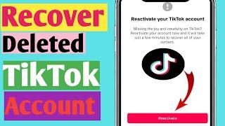 How to recover deleted TikTok account 2023 | How to Reactivate TikTok account | #tiktok_account