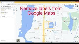 Remove labels from Google Maps and export image as pdf without using complicated software