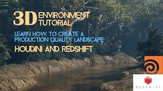 3D environment Houdini + Redshift Tides Tutorial