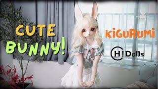 Adorable bunny kigurumi with 2 long ears 