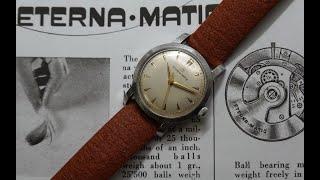 1951 Eterna-Matic men's vintage automatic watch in a smaller size.