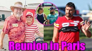 Travis & dad Ed Kelce head to Paris reunite with Jason & wife Kylie Kelce at the Olympics