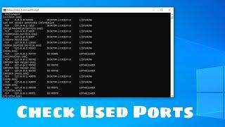 How to Check for Ports in Use in Windows 10 using CMD