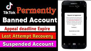 Appeal not approved tiktok||How to recover permanently banned tik tok Account||tiktok Banned Account