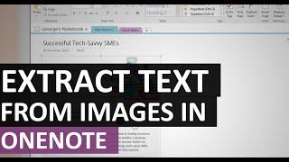 How to extract text from picture using one note