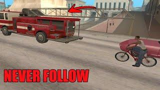 NEVER Follow The Firetruck  in GTA San Andreas!  (creepy easter egg)