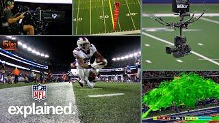 AMAZING Technology! From Yellow Line to skycam and Pylon Cam | NFL EXPLAINED Broadcast Innovations