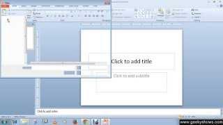 Microsoft PowerPoint 2010 Open an Exisiting Presentation