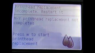 HOW TO FIX: "Printhead Replacement Incomplete. Restart It." HP Designjet Txxx and Zxxx Series