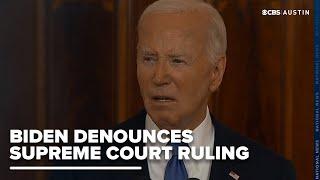 Biden reacts to the Supreme Court ruling on Trump's immunity