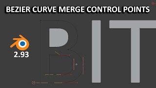 How to Join & Merge Control points | Bezier Curve | Blender 2.93