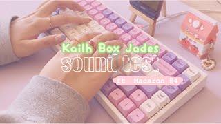 Kailh Box Jades sound test on Yunzii Macaron 84 (thocky clicks?)