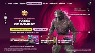 PASSE DE COMBAT CHAPITRE 6 SAISON 1 sur FORTNITE !! (toutes les récompenses palier 1 à 100)