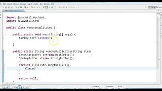How to remove the duplicates From String in java