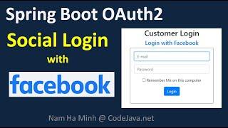 Spring Boot OAuth2 Social Login with Facebook Example