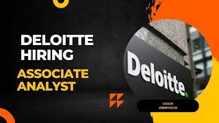 Deloitte hiring Associate Analyst | WORK-FROM-HOME | Part time job