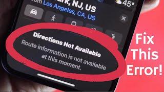 Direction Not Available on iPhone Maps? -  Here's How to Fix!