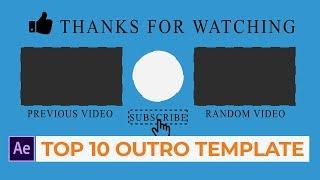 Top 10 Best End Screen Outro Template | Free After Effects Templates #4