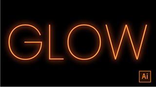 Learn to create the Glowing Neon Text Effect Illustrator