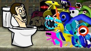 FNF Skibidi Toilet Vs Rainbow Friends ALL PHASES  Friday Night Funkin' - Skibidi Invasion