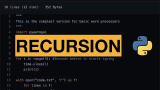 How to use Recursion in Python!