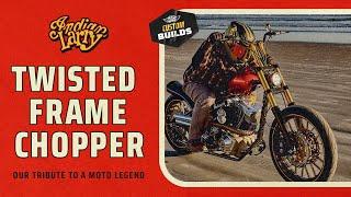 The Indian Larry Twisted Frame Chopper | J&P Custom Motorcycle Builds