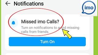 What is Missed imo Call option in Notification Settings