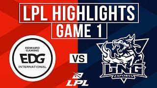 EDG vs LNG Highlights Game 1 | LPL 2025 Split 1 | EDward Gaming vs LNG Esports