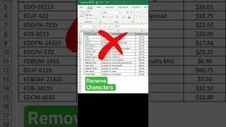 Remove Characters #exceltutorial #excelworld