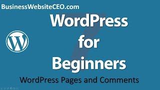 WordPress for Beginners #7 - Pages and Comments