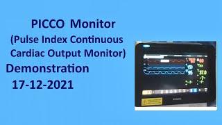 PiCCO Monitor Demonstration