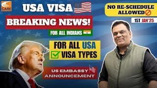 USA VISA BREAKING NEWS! | USA Visa Interview Scheduling For All Indians| USA Visa Updates 2025