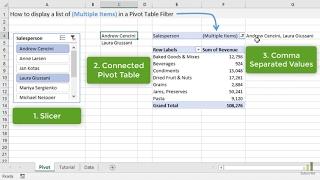 3 Ways To Display Multiple Items In A Pivot Table Filter