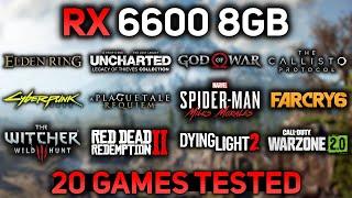 RX 6600 in 2023 | 20 GAMES at 1080p