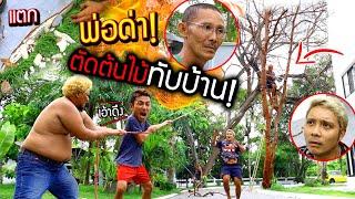 โคตรซวย!!! บ้านใหม่พังหมดตัดต้นไม้ทับบ้าน พ่อด่ายับ!