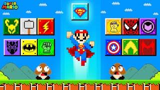 Super Mario Bros. But There Are More Custom Item Blocks All Super Heroes