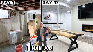 Incredible DIY Basement Renovation Time Lapse (I saved $30,000 by doing EVERYTHING myself!)