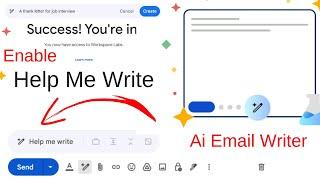 How To Use Help Me Write in Gmail | How To Enable Help Me Write Button in Gmail #Helpmewrite