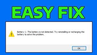 How To Fix No Battery is Detected Error in Windows Laptop