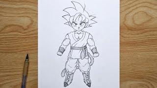 How to draw Goku Kid | Kid Goku full body step by step | easy tutorial