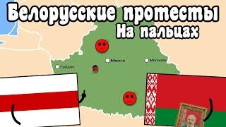 Белорусские протесты на пальцах